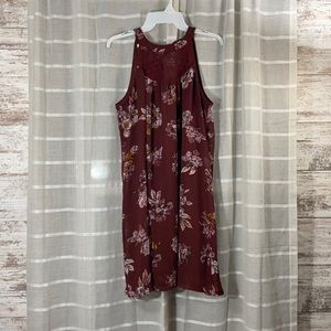 Maurices Maroon flowy dress